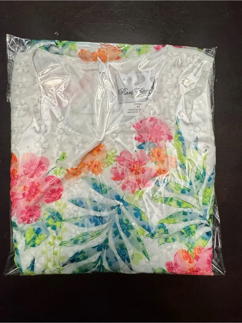 Rare Editions White Floral Sleeveless A-Line Dress